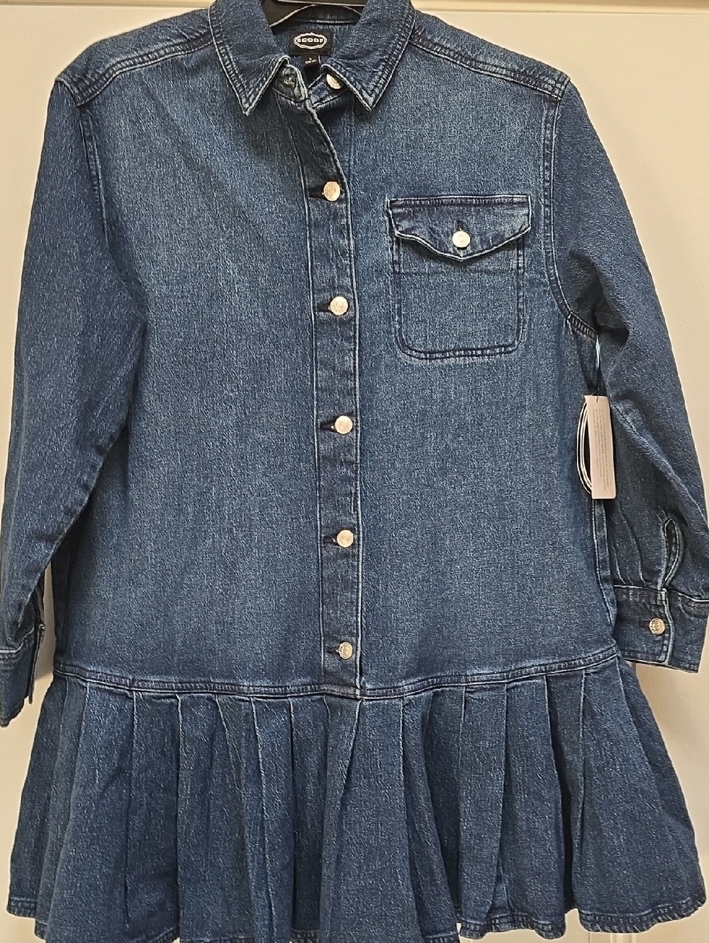 Denim Shirt Dress Jacket - Blue Jean